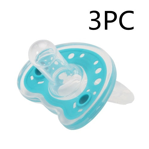 Baby Charm Liquid Silicone Pacifiers, 0-6 Months, Orthodontic Design