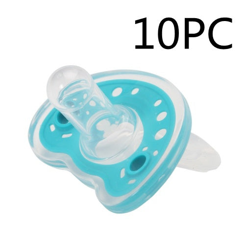 Baby Charm Liquid Silicone Pacifiers, 0-6 Months, Orthodontic Design