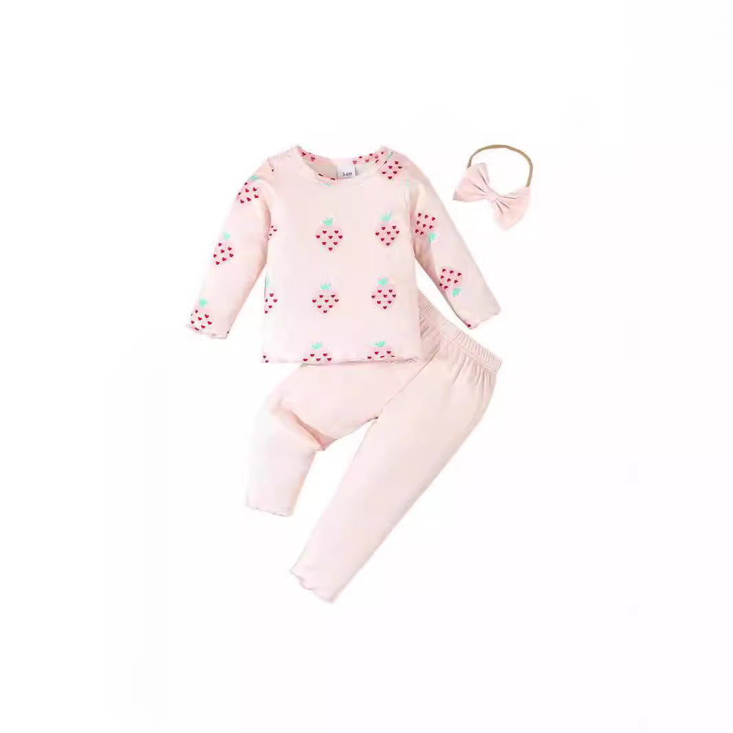 Infant Printing 3-piece Set Suit